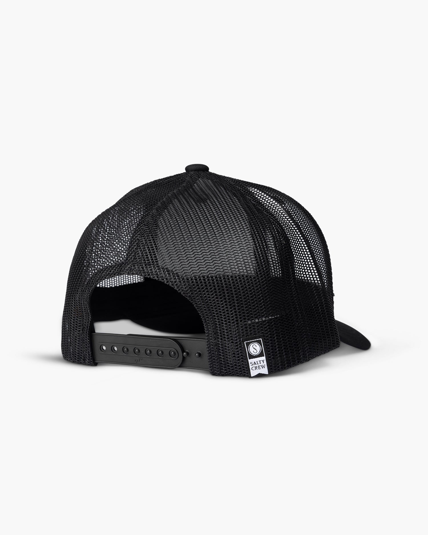 back view of Outlined Black Retro Trucker