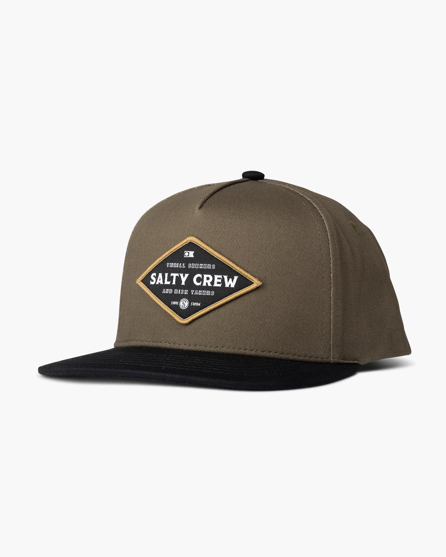 front view of Infield Boys Olive/Black 5 Panel