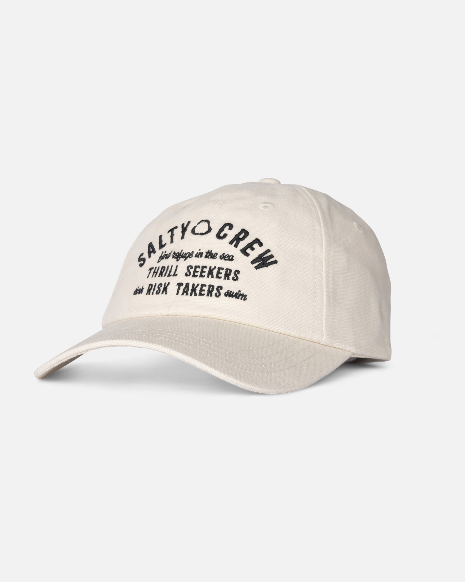 front view of Night Bite Dad Hat - Off White