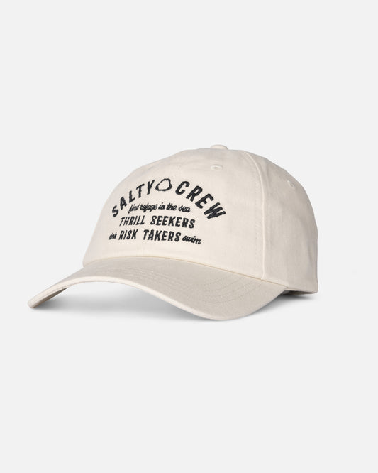 front view of Night Bite Dad Hat - Off White