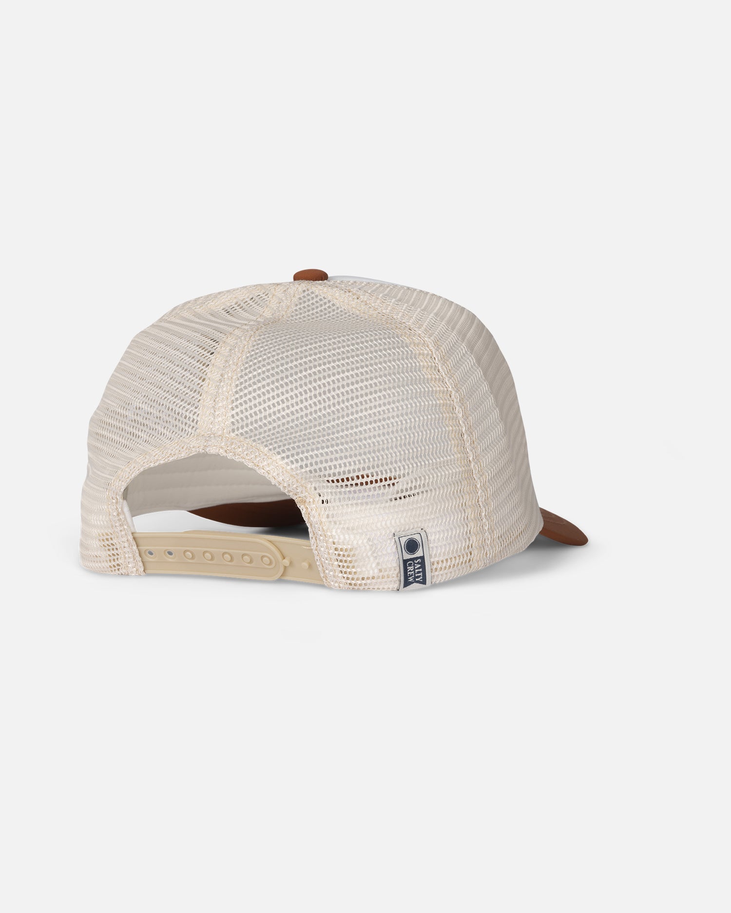 back view of Fun In The Sun Trucker Hat - Off White/Sierra