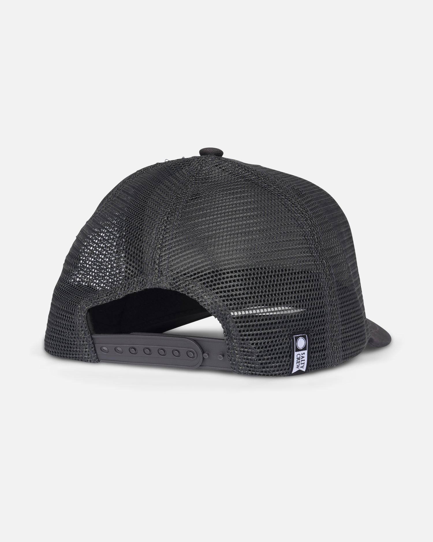 back view of Wahoo Stamp Retro Trucker - Charcoal