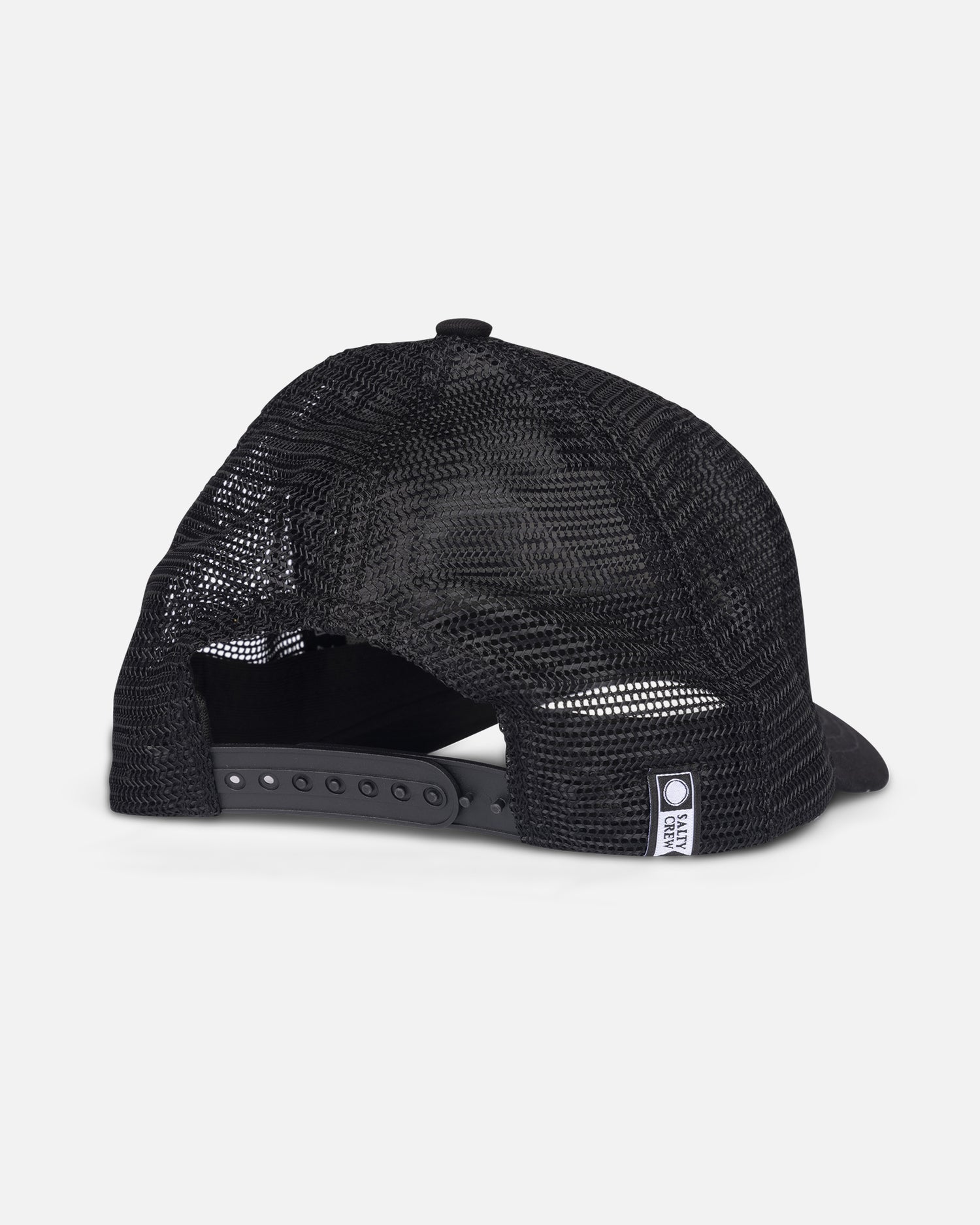 back view of Watermark Retro Trucker - Black