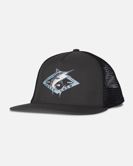 front view of Diamond Marlin Trucker - Charcoal/Black