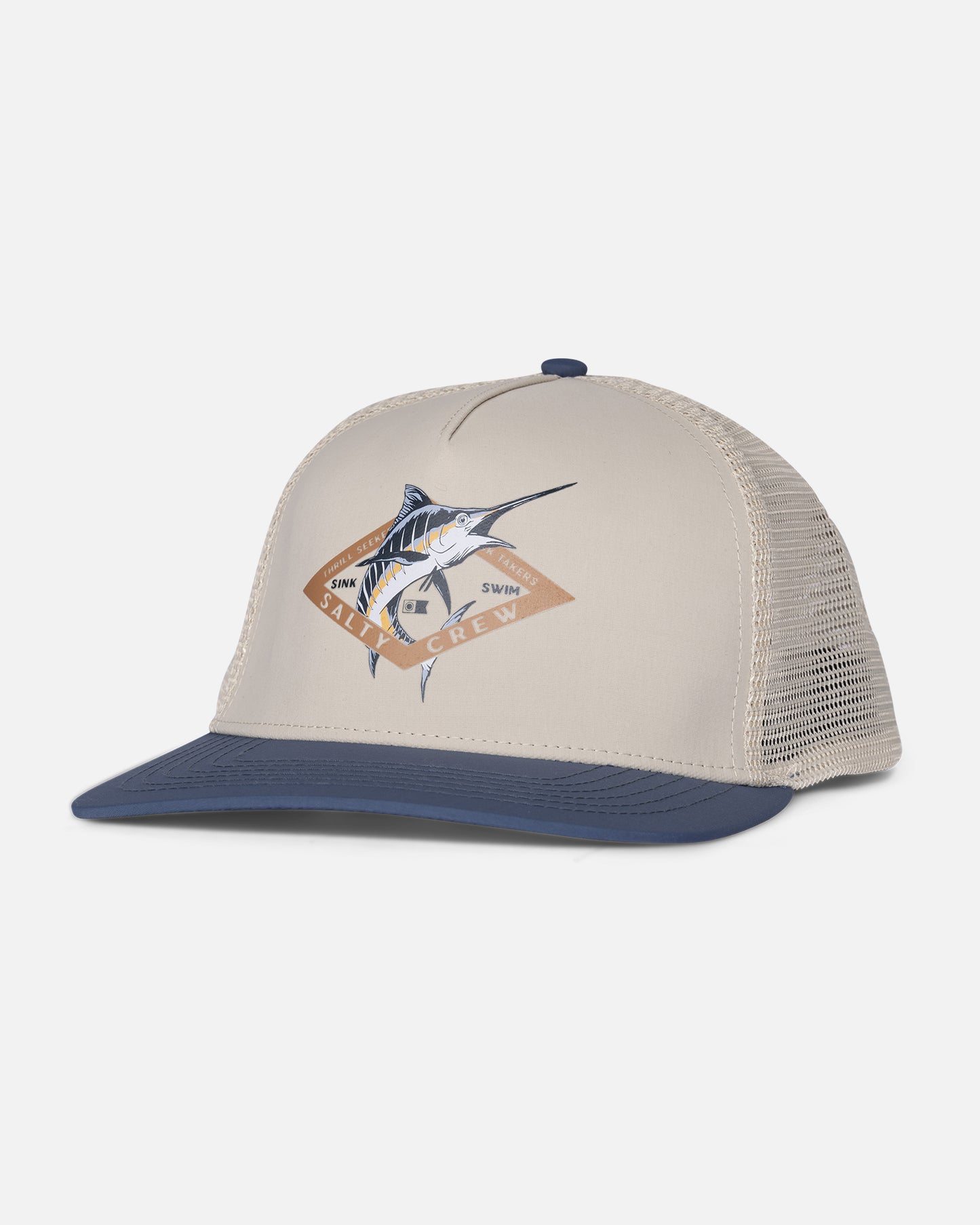 front view of Diamond Marlin Trucker - Oyster/Slate