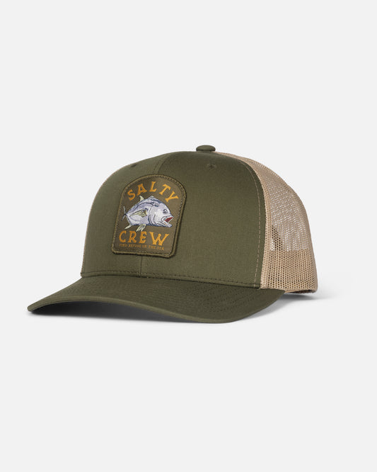 front view of Ulua Retro Trucker - Moss/Khaki