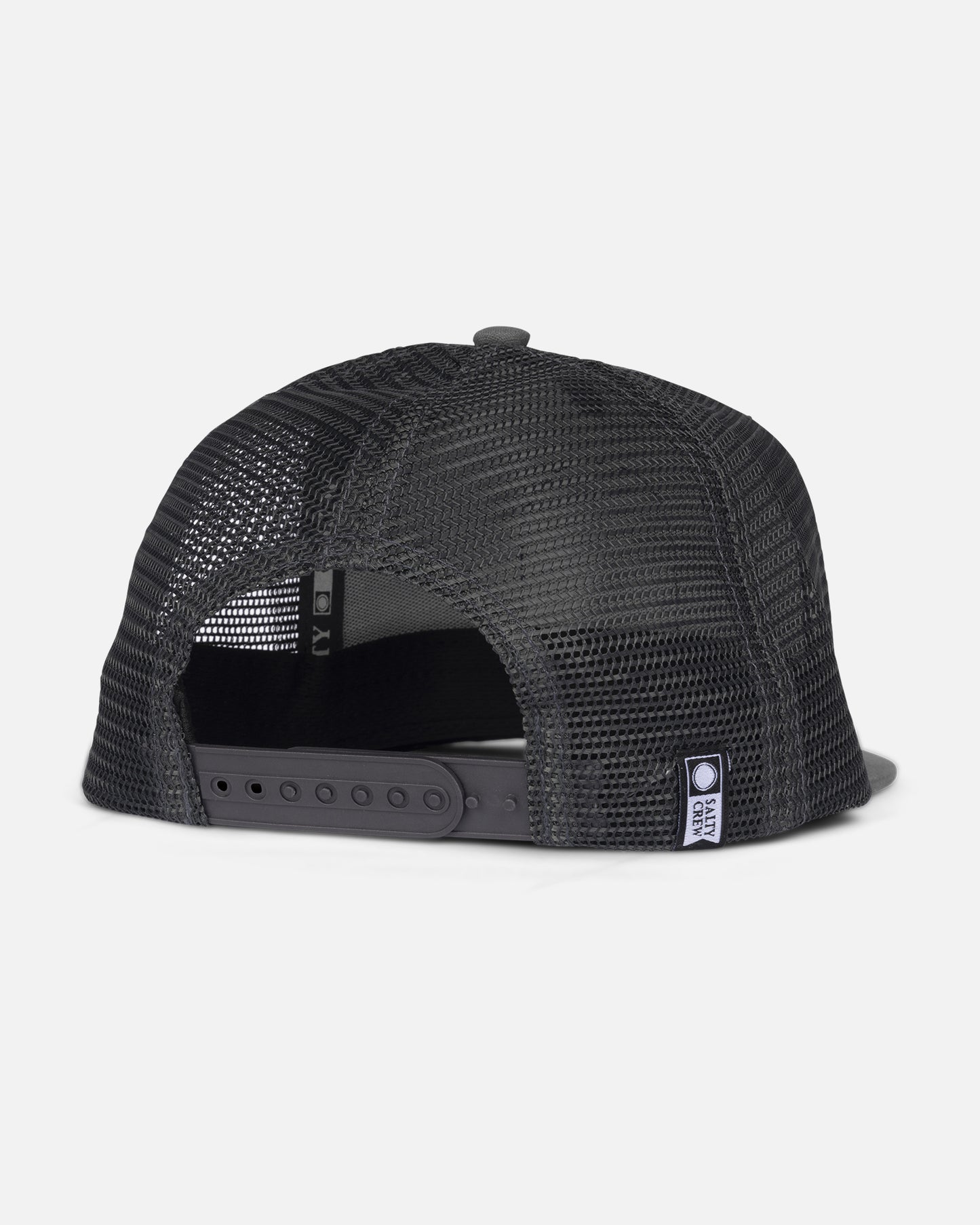 back view of Palmdale Boys Retro Trucker Hat - Charcoal