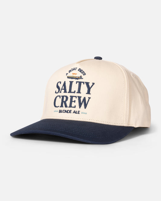 front view of Salty Brew 5 Panel - Off White/Navy