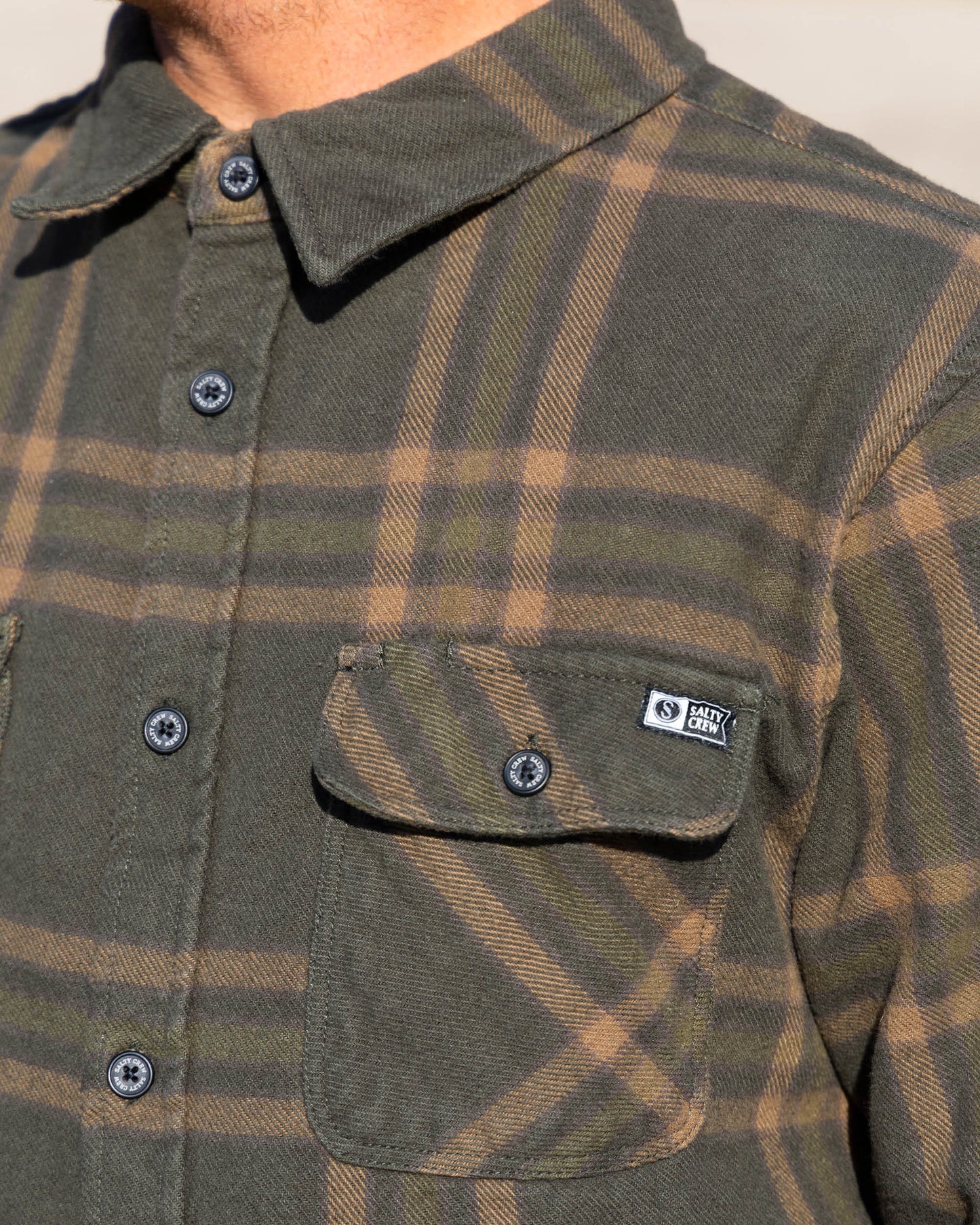 Landfall Flannel - Olive