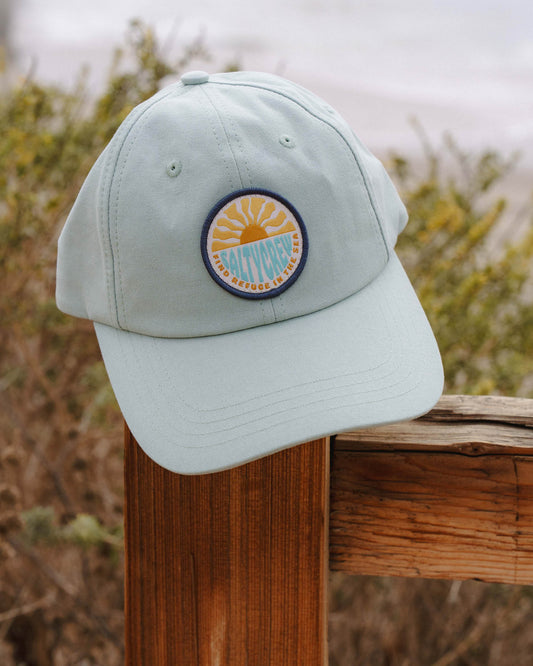 Lifestyle shot of the Sun Days Hat - Cloud Blue. 