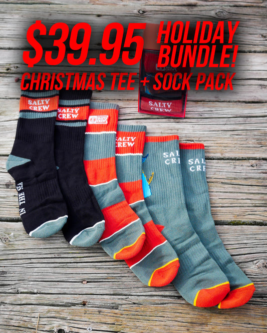 Youth Holiday Pelican Tee + Yuletide Sock Box Bundle