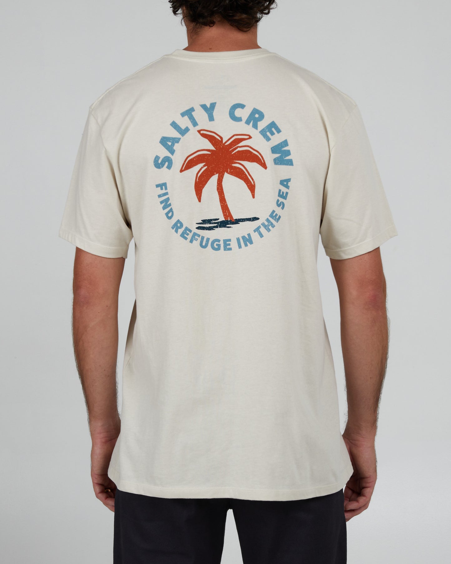 back view of Tropics Bone S/S Premium Tee