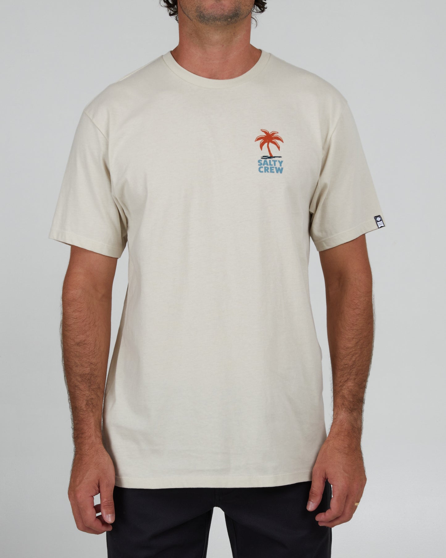 front view of Tropics Bone S/S Premium Tee