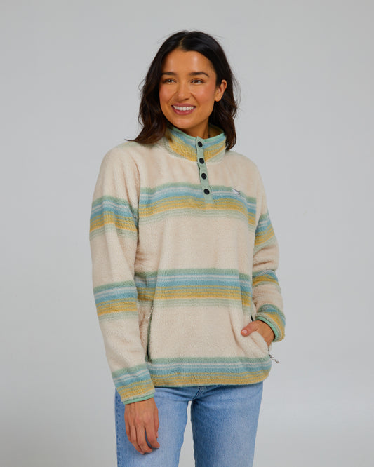 front view of Calm Seas Sage Pullover