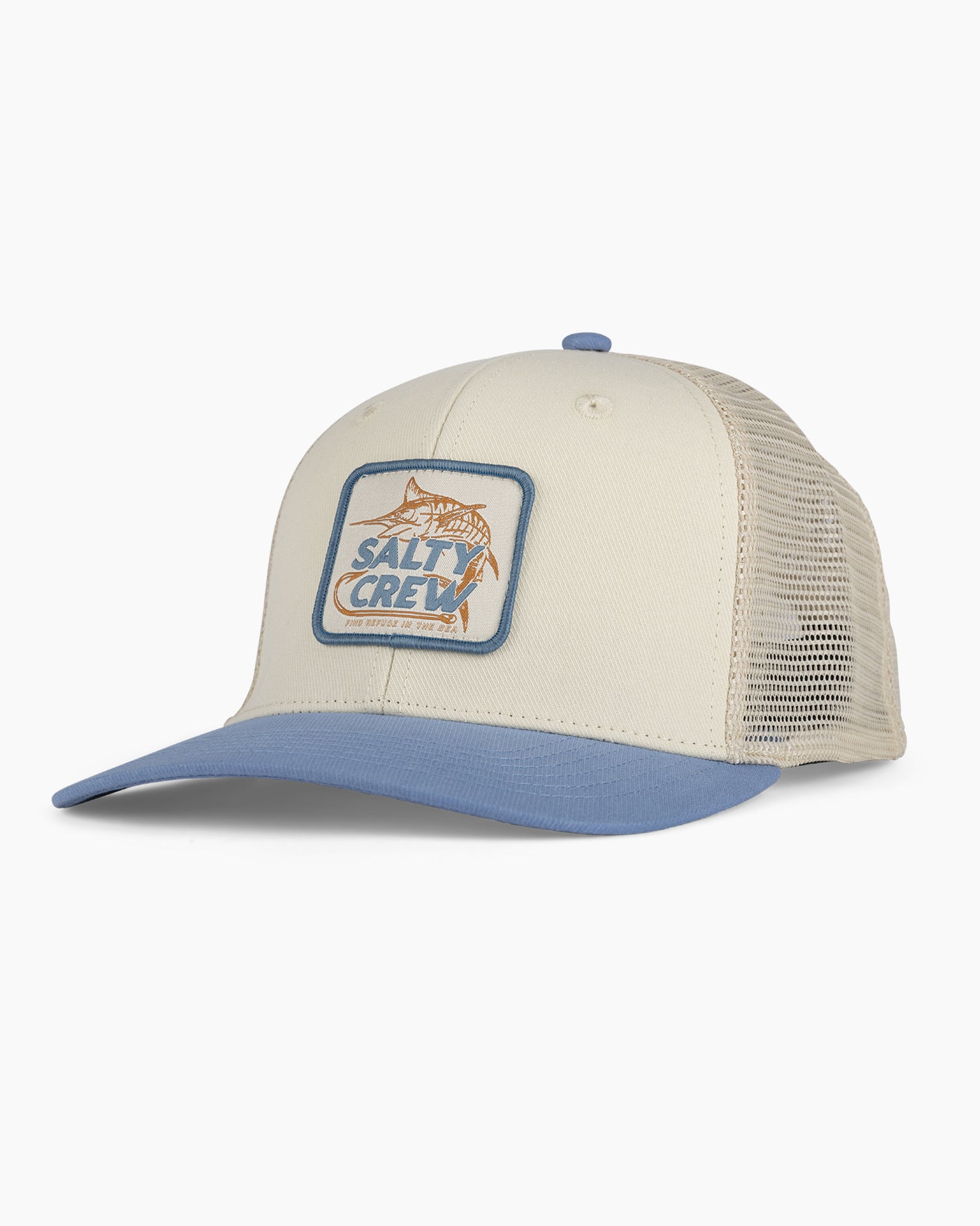 front view of Hook Up Twill Natural Retro Trucker