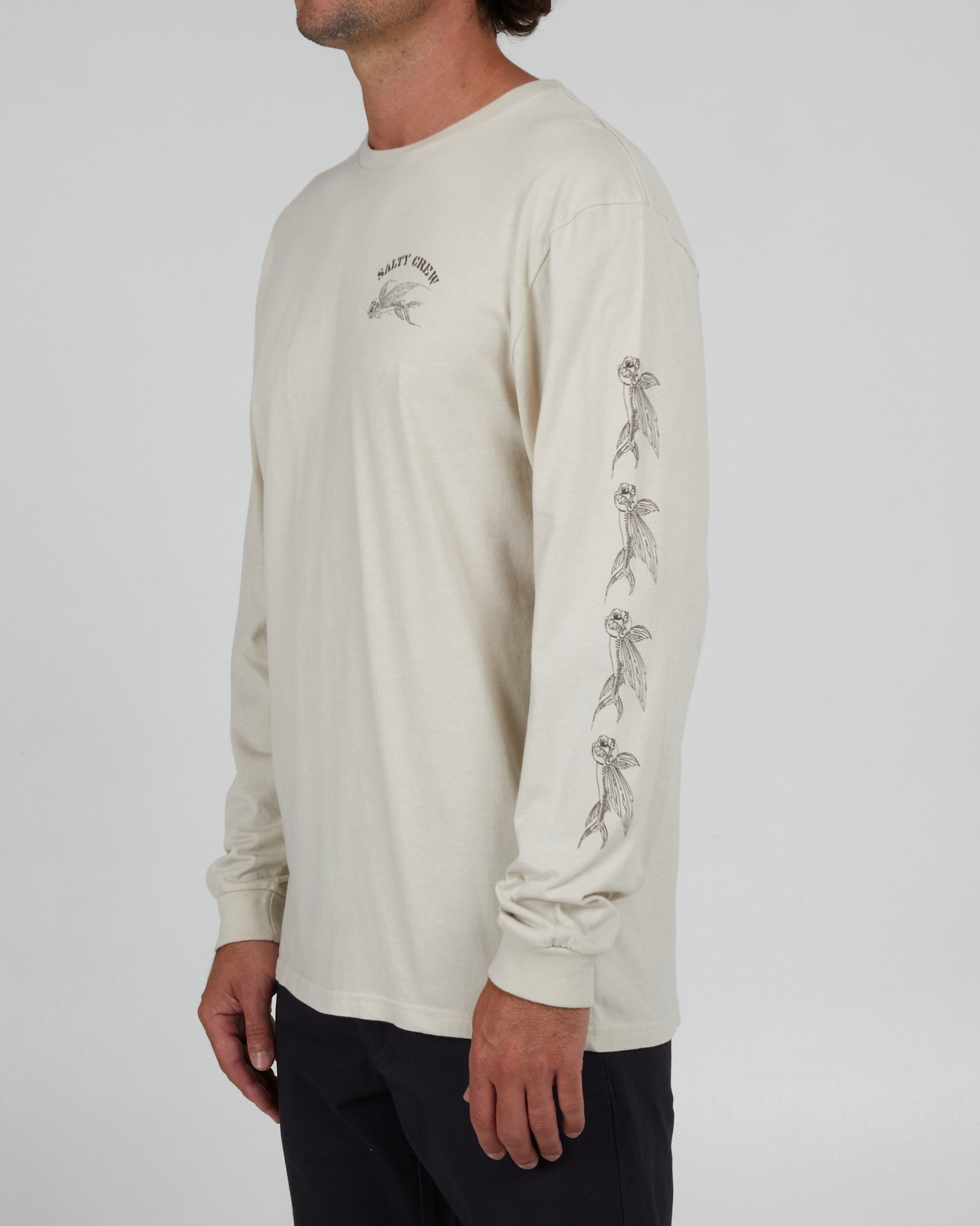 side view of Kamikaze Bone L/S Premium Tee