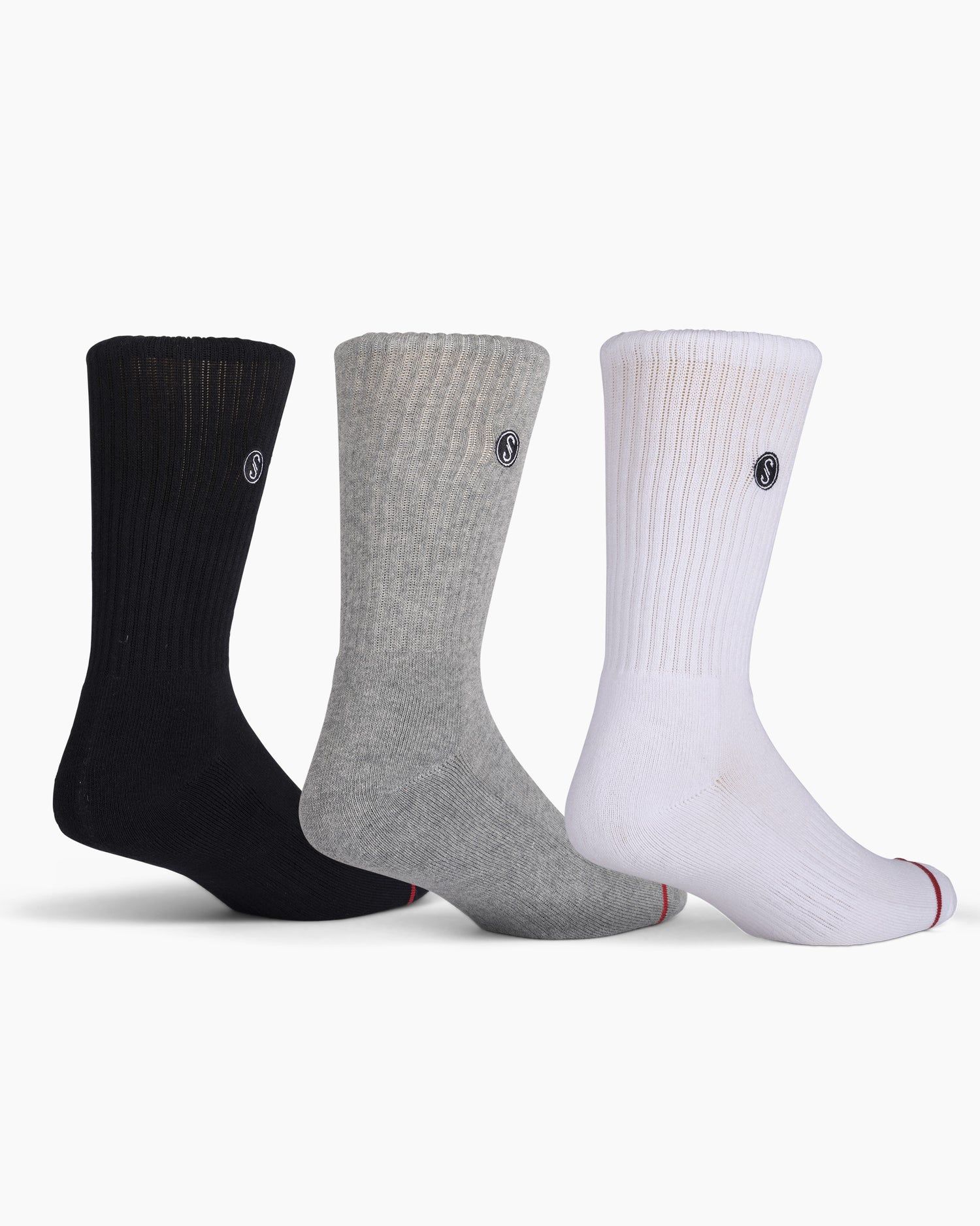 back view of Line Up Sock Assorted 3 Pack