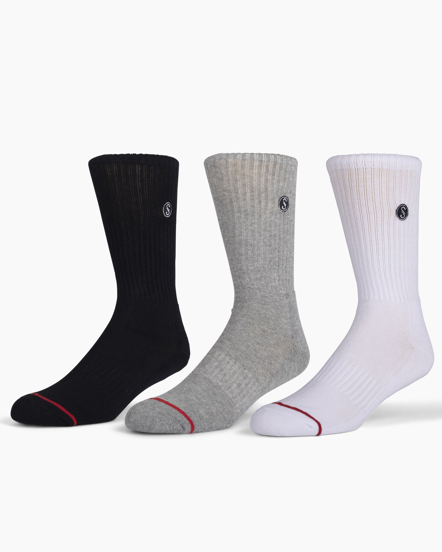 front view of Line Up Sock Assorted 3 Pack