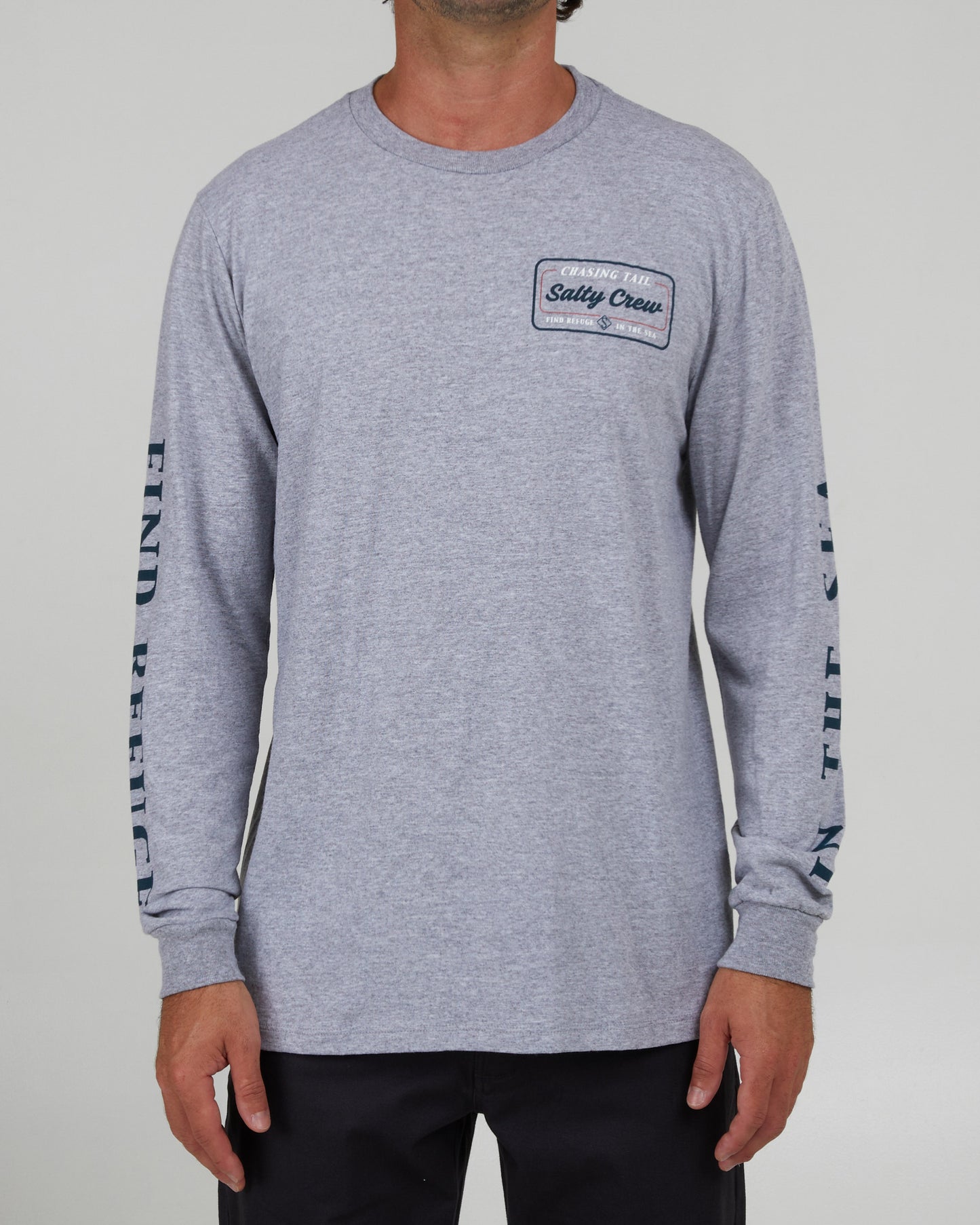 front view of Marina Athletic Heather L/S Standard Tee