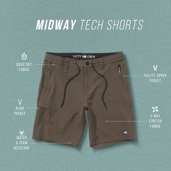 Salty Crew Men's Midway Tech Shorts - Shop Now