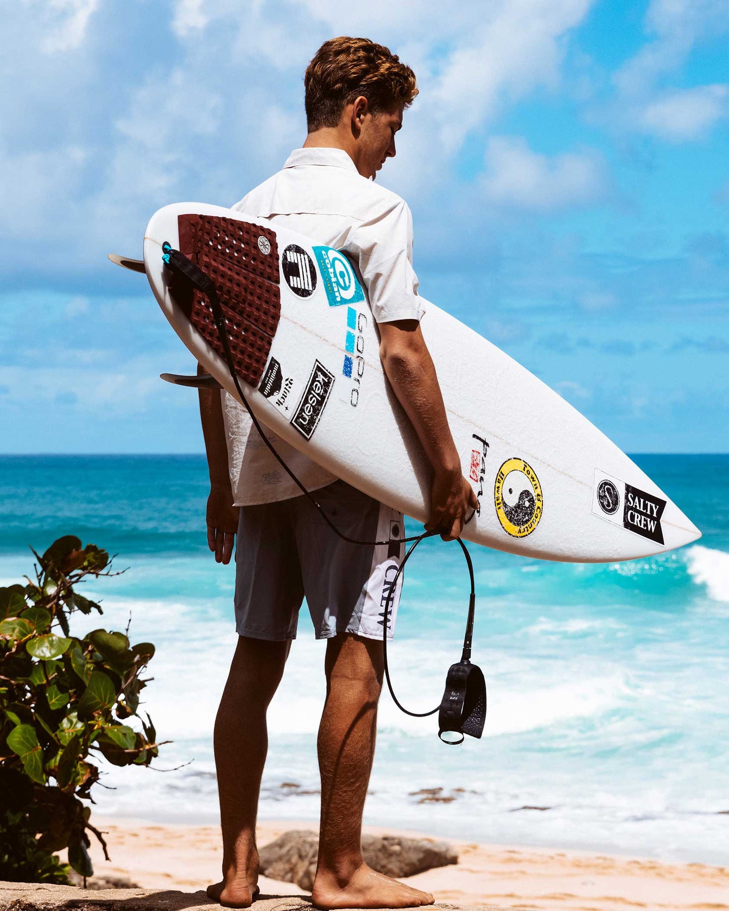 Lifestyle shot of the Sidebar Boardshort - Iron. 