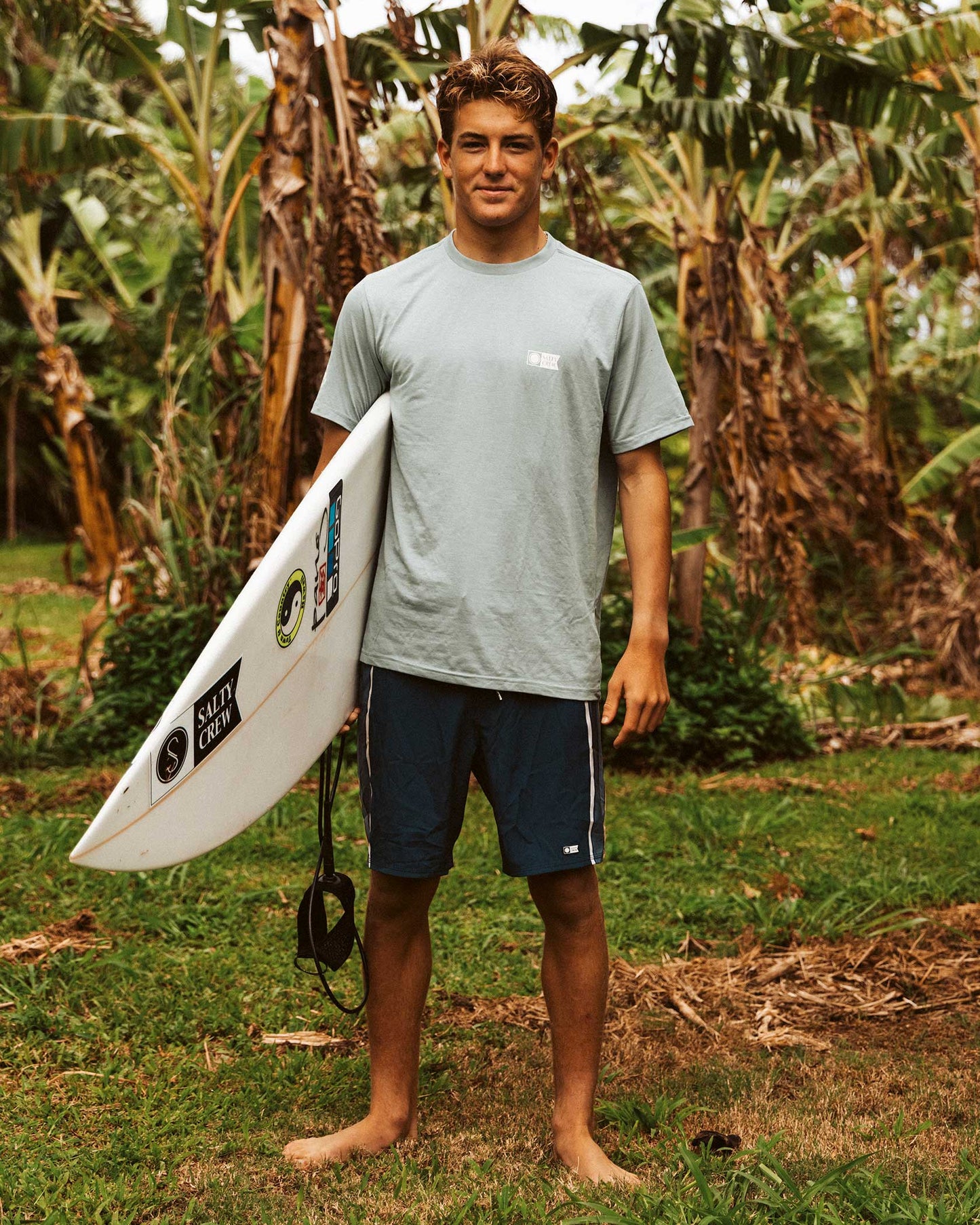 Lifestyle shot of the Sidebar Boardshort - Navy. 