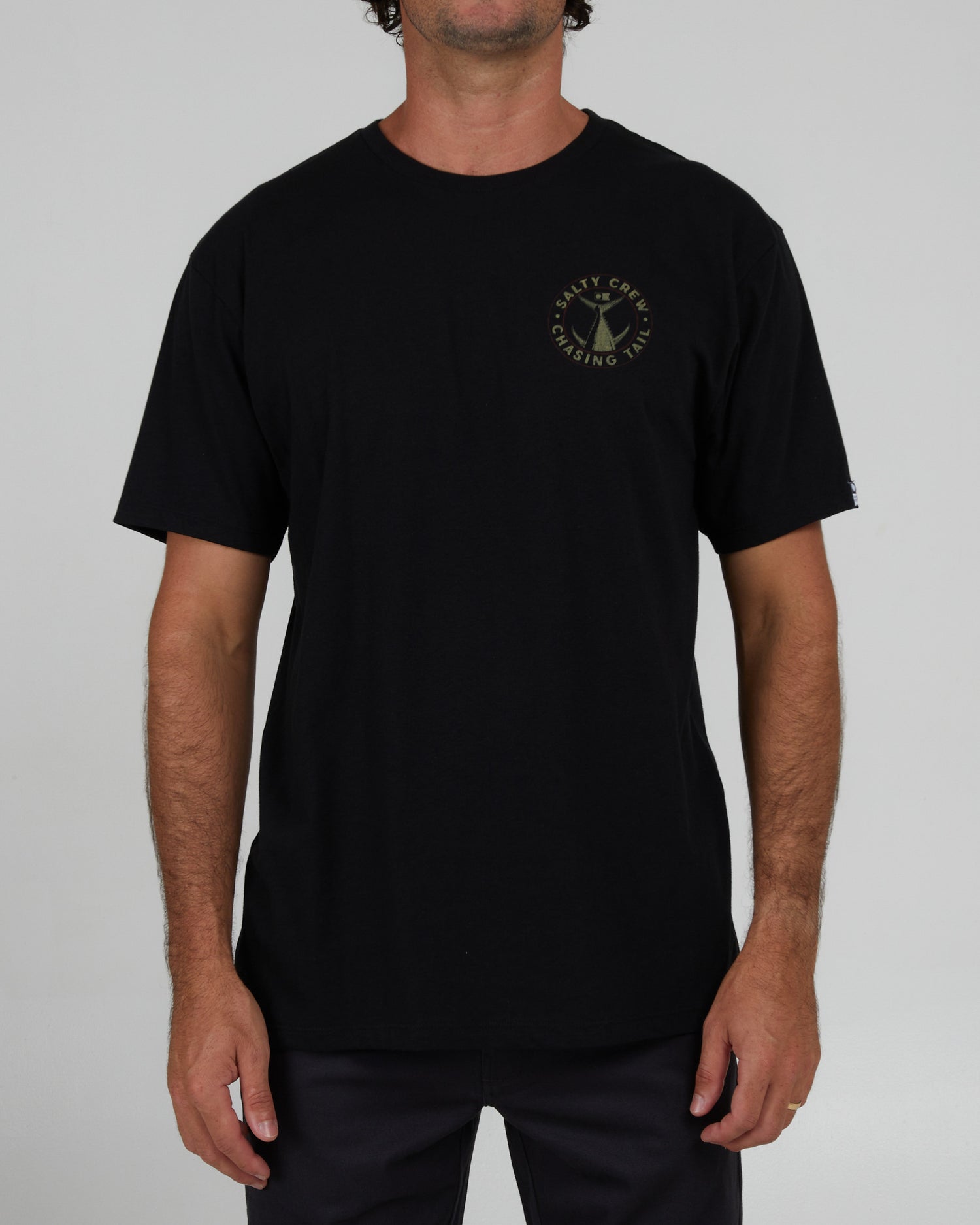 front view of Tailgate Black S/S Premium Tee