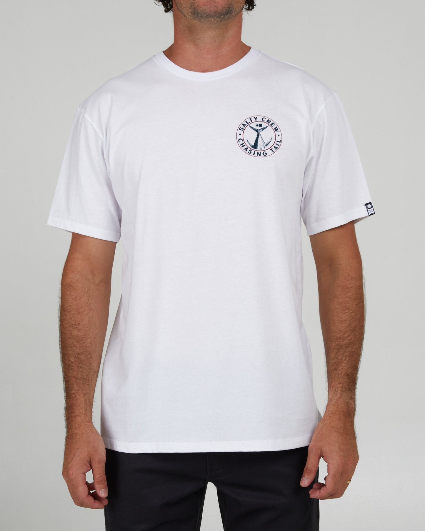 front view of Tailgate White S/S Premium Tee