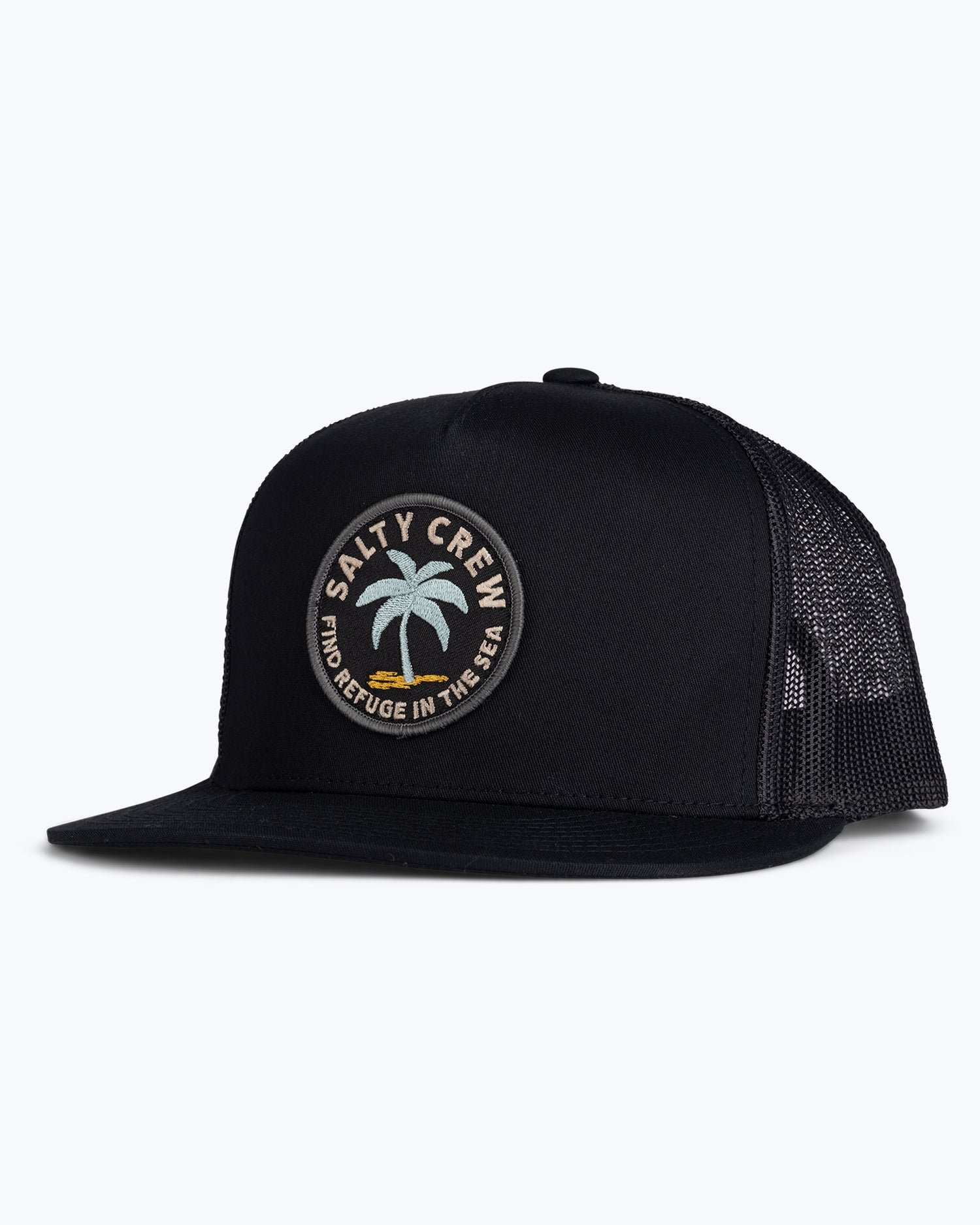 front view of Tropics Black Trucker