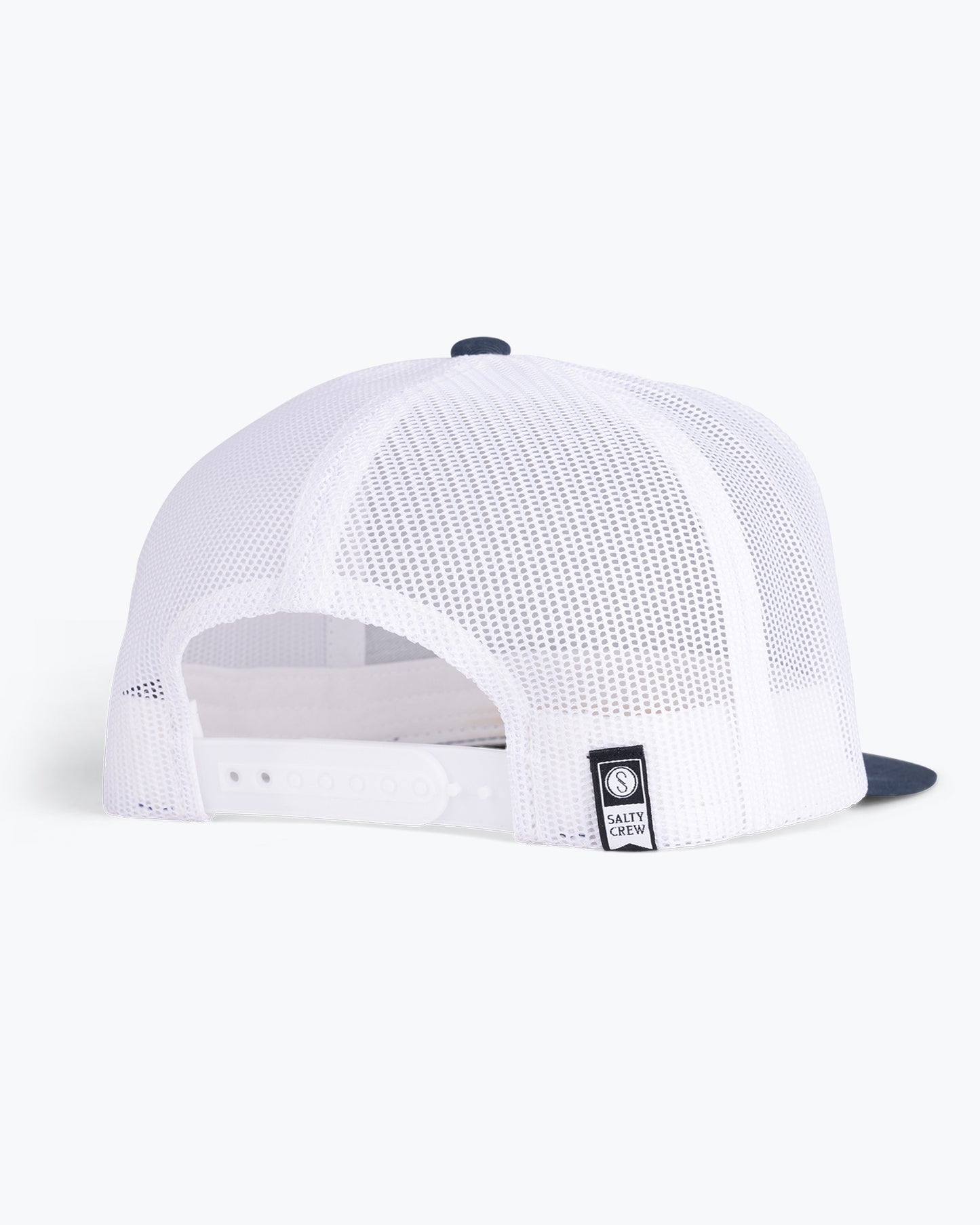 back view of Tropics Navy/White Trucker