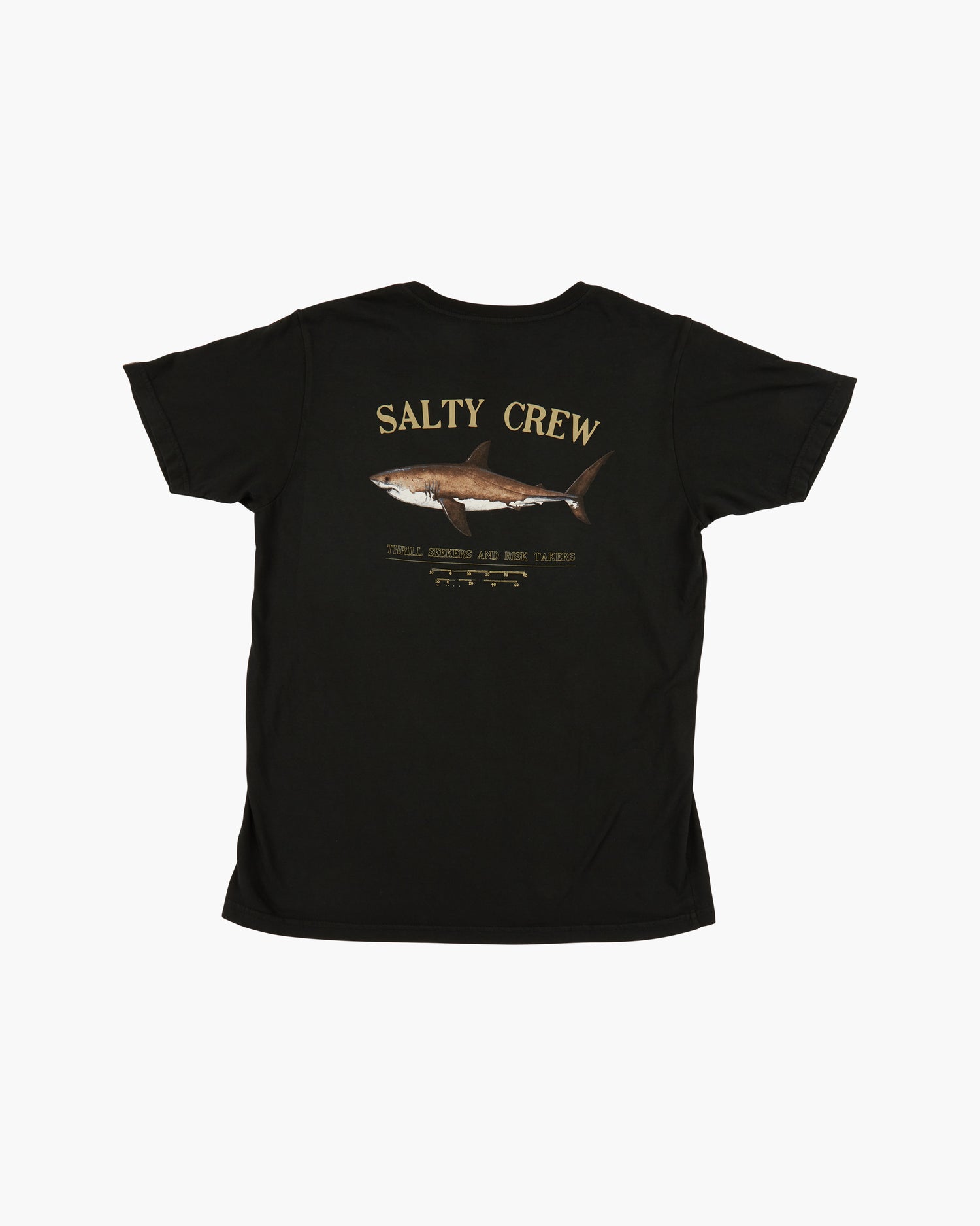 Salty Crew Women's Bruce Black Boyfriend Tee back off body