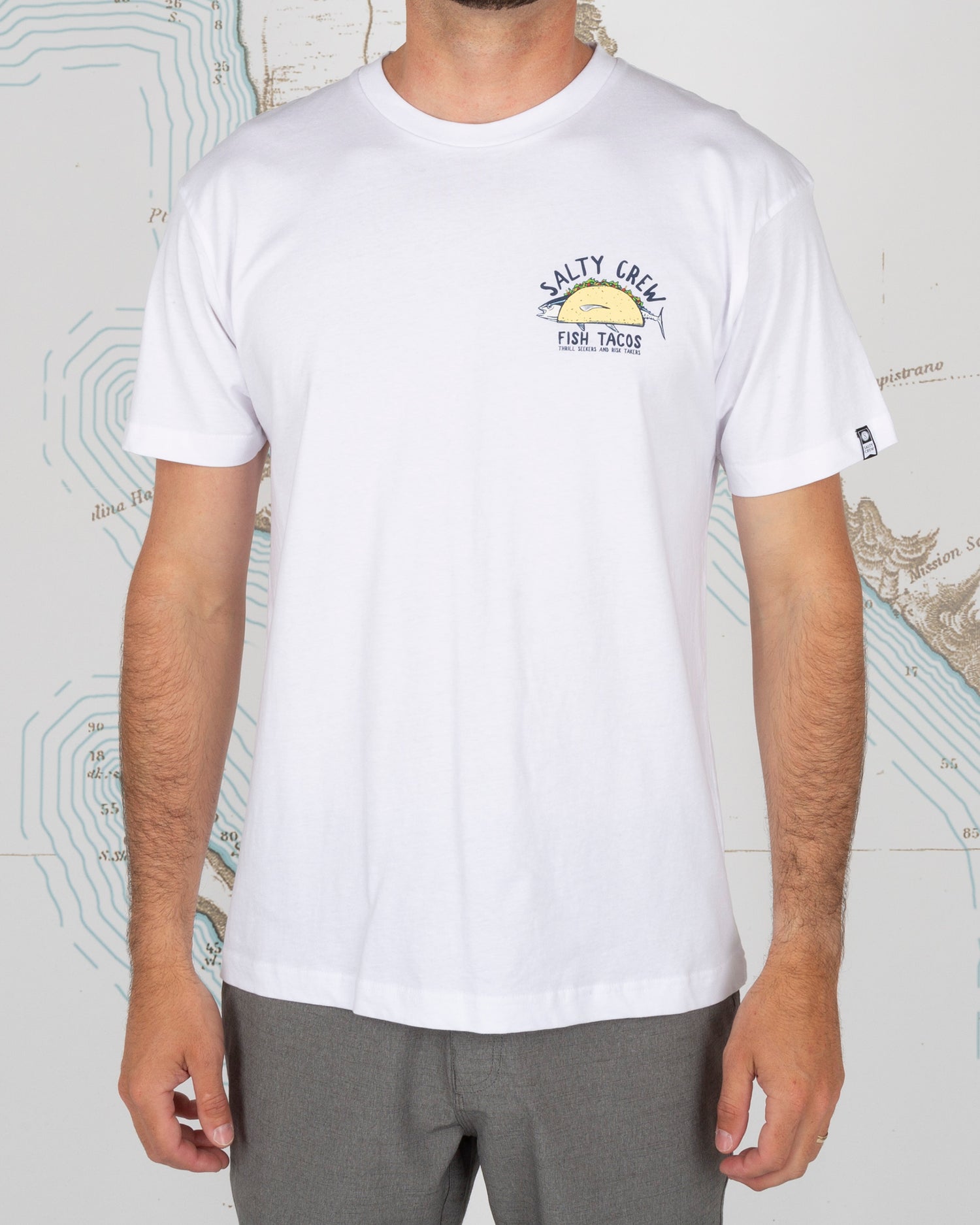 Salty Crew Baja Fresh Premium S/S Tee White T-shirts : Snowleader