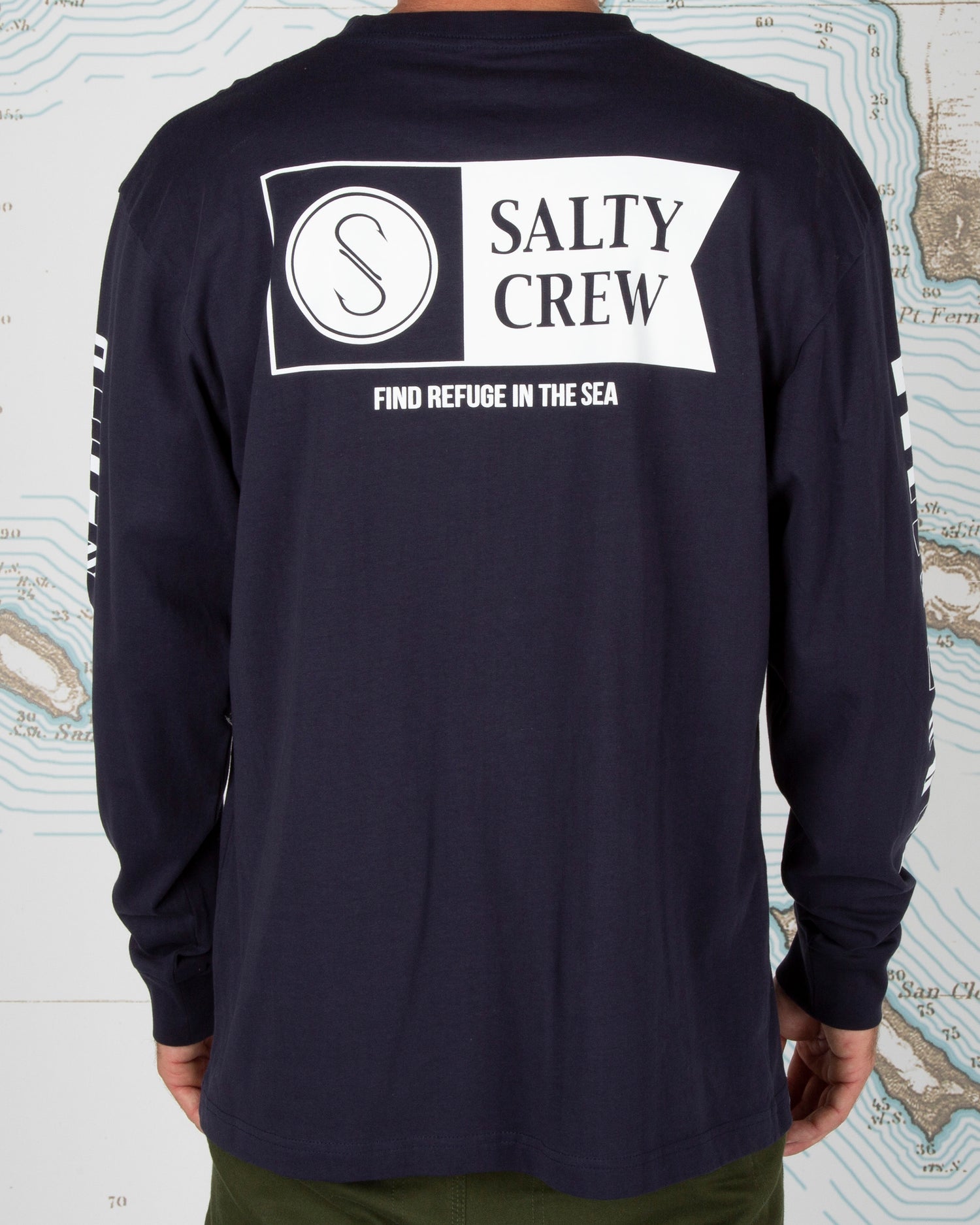 Salty Crew Alpha Premium L/S Tee Navy / XL