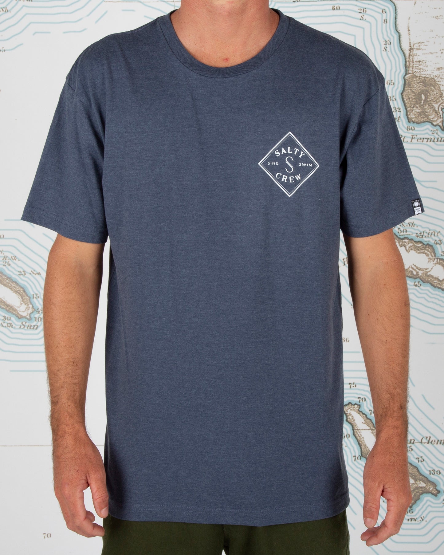 front view of Tippet Harbor Heather Premium S/S Tee