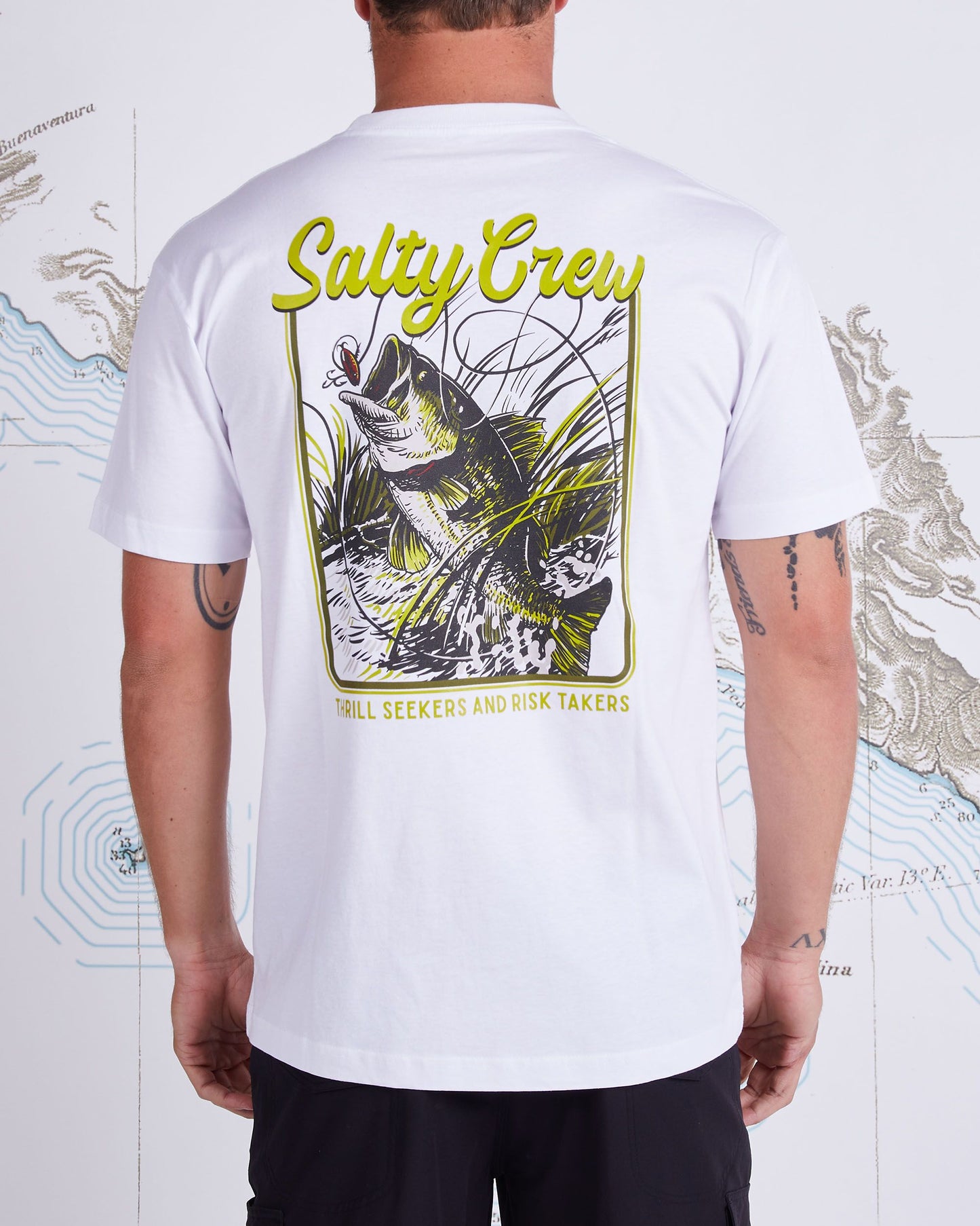 Largemouth White S/S Premium Tee – Salty Crew